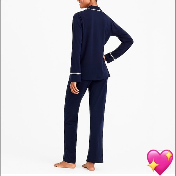 🎉J.Crew🎉Knit pajama set💗 Navy/Ivory - Picture 3 of 5